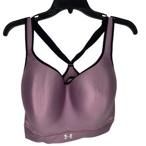 Under Amour Purple & Black High Impact Fitted Sports Bra Size 38DD